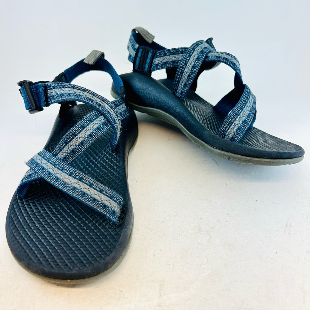 Chaco Kid's Gray Blue Classic Z1 Adjustable Sandals, size 2